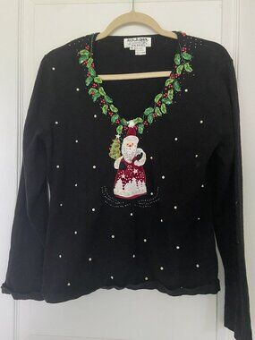 Jack B Quick Christmas Sweater Petite Lg